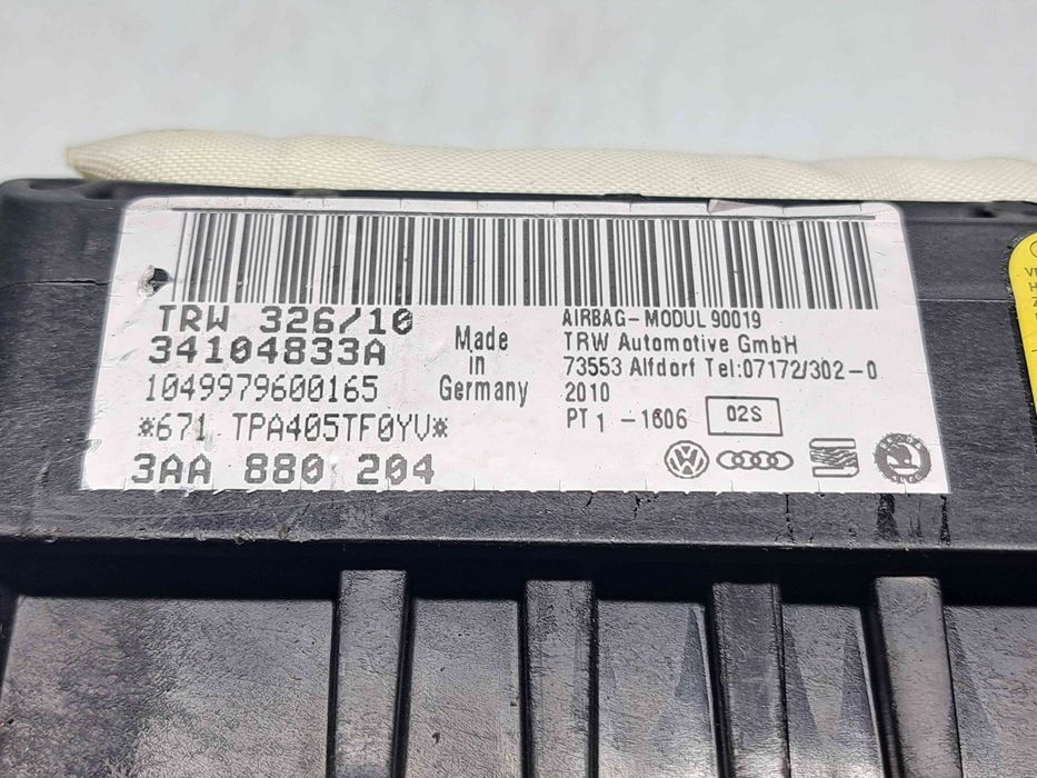 Airbag pasager Volkswagen Passat B7 (362) [Fabr 2010-2014] 3AA880204