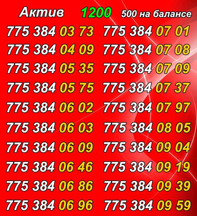 Актив номера. Сим карты Актив