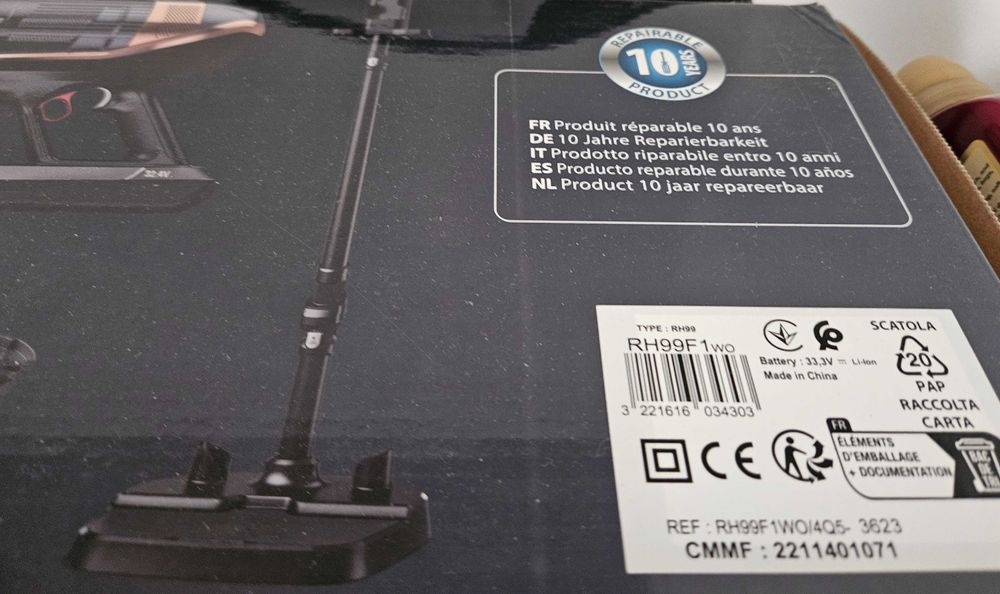 Vand aspirator vertical Rowenta X-Force Flex 15.60 RH99F1WO, 520W