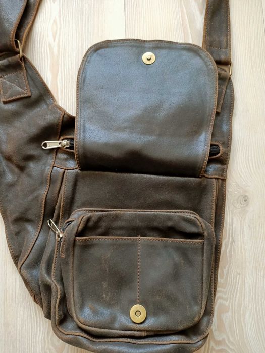 Сумка кожаная, для путешествий