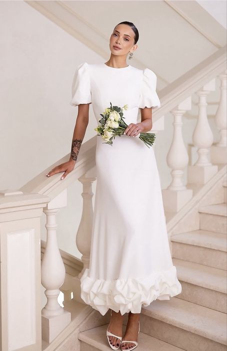 Rochie albă de cununia civilă