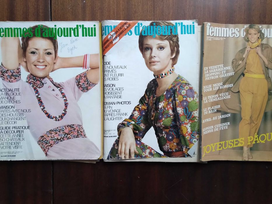 Стари френски женски и английски списания: ELLE, 1946 Marie Claire 1938 и др.
