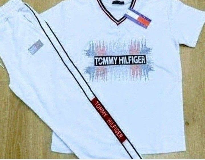 Trening bumbac Tommy Hilfiger, super model, alb imaculat