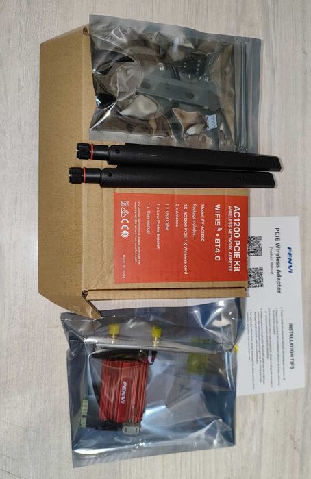 Продам новую сетевую карту Fenvi AC1200 Wi-Fi 5 Bluetooth PCI Express