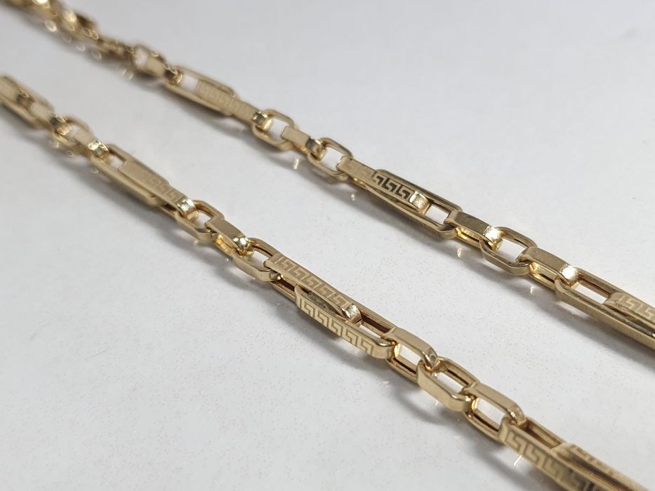 Lanț din aur de 14K – model Versace, aur galben – lungime 66 cm