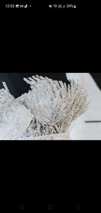 Rochie de mireasa sirena cu trena detasabila