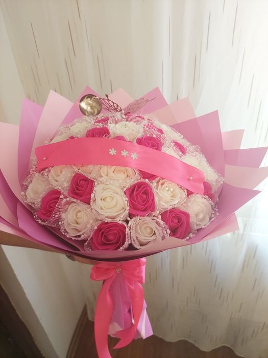 Buchet trandafiri săpun