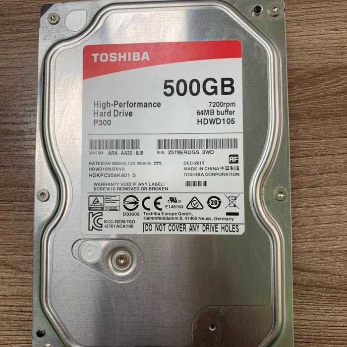 HDD Toshiba P300 HDWD105, 500ГБ