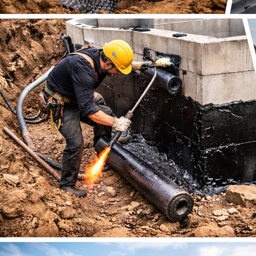 Гидроизоляция фундамента.Кровля терасс