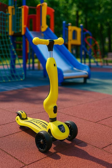 Тротинетка 2в1 със седалка scooter със светещи гуми