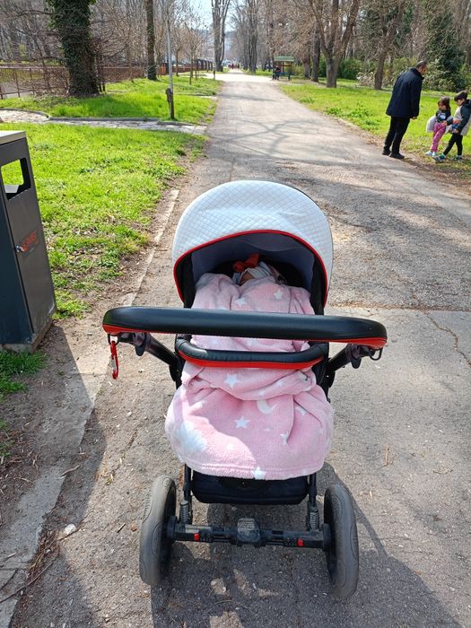 Детска количка Dada Paradisio black and red