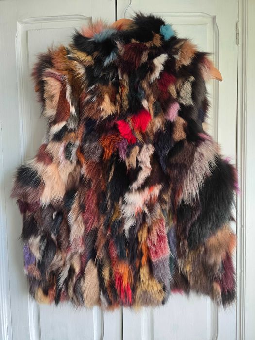 Vestă din Blană de Vulpe Marimea M