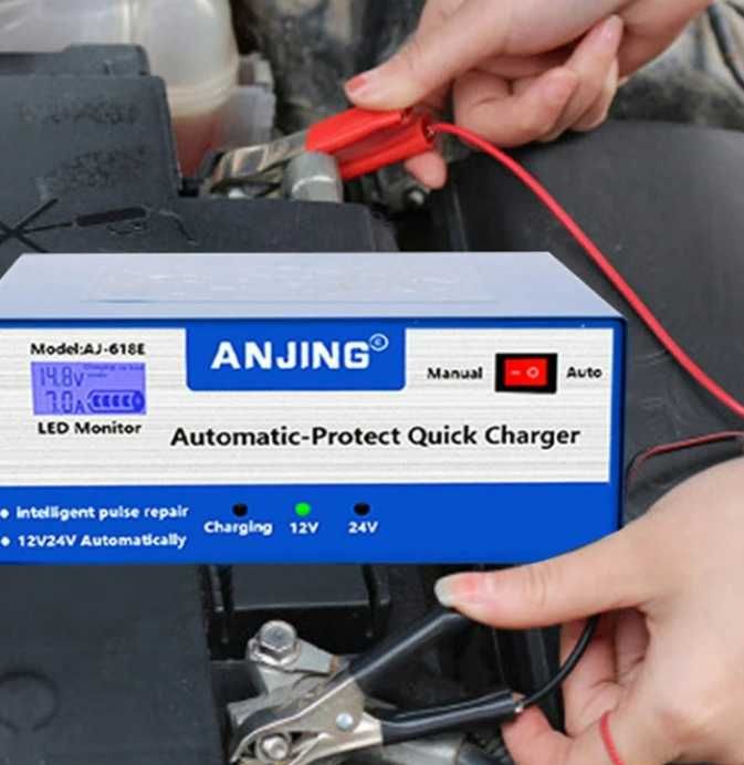 Импулсно зарядно за акумулатор 12V 24V автоматично