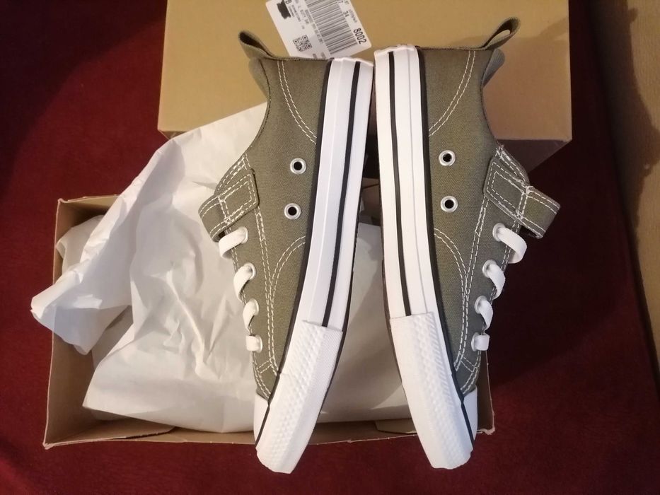 TENESI CONVERSE COPII MARIMEA 34 - 35 - BAIAT FATA UNISEX CHUCK TAYLOR all star malden - pantofi sport adidasi sneakersi casual oliv - ORIGINALI