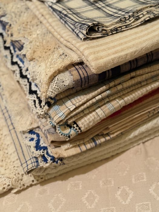 Старинни платове – 100% лен и памук | Ретро, битови, ръчно тъкани