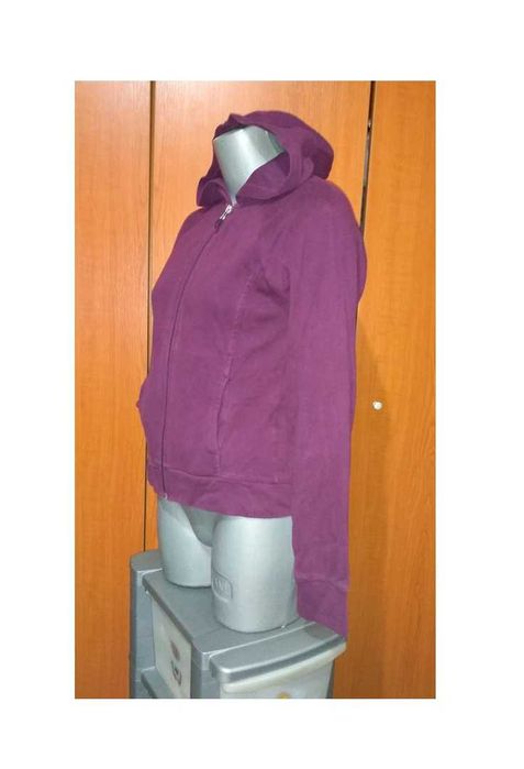 Hanorac grena Active UK cu gluga si fermuar , M 38-40