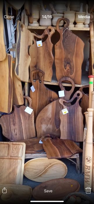 Дъска за мезе от орех цяло парче на едро