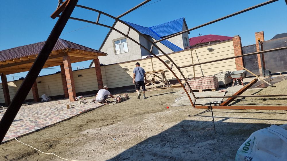 Укладка Брусчатка Стяжка делаем