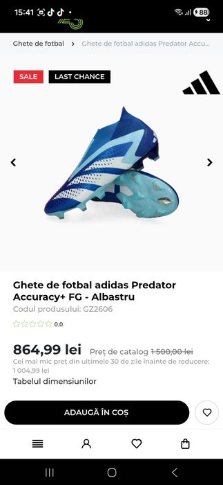 Ghete fotbal predator accuracy + fg pro