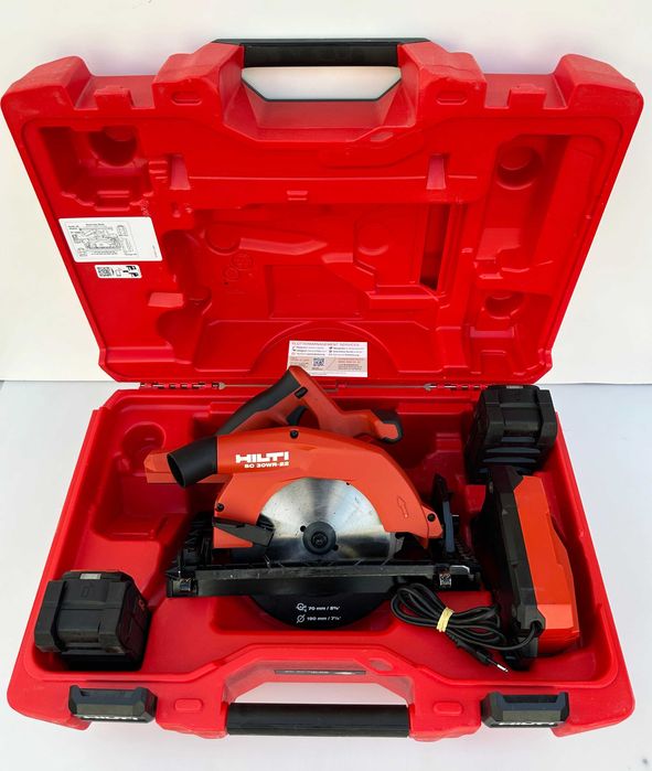 Hilti SC 30WR-22 Nuron - Безчетков ръчен циркуляр 2x22V 8.0Ah като нов