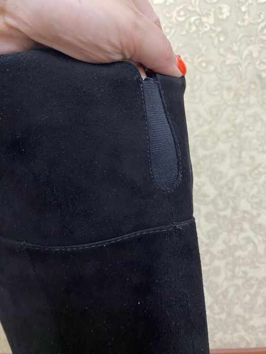 Сапоги замшевые, ботфорты