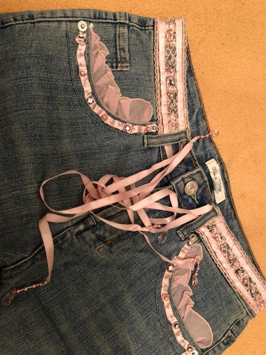 Джинсы бриджи 44