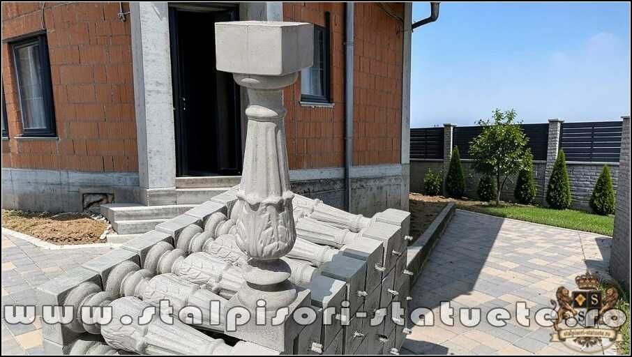 Stâlpișori,-baluștri-popici-mosoare-din beton, model B12.