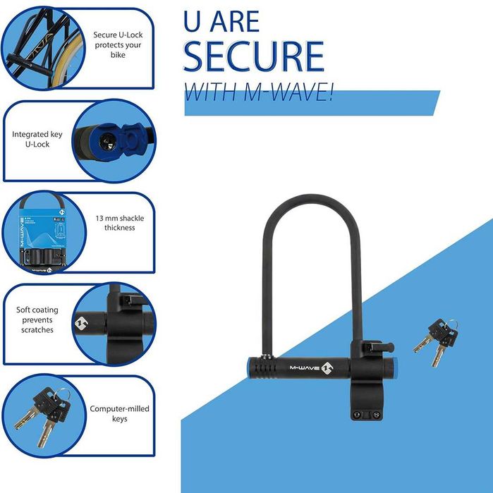 Заключващо устройство за велосипед тип скоба M-WAVE - 14mm