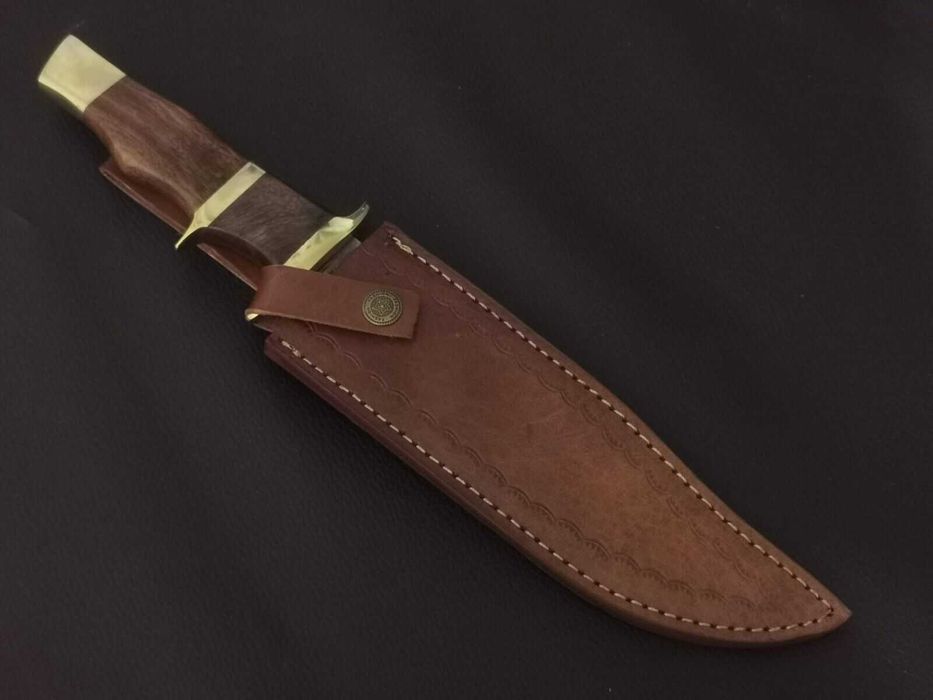 Промоция: Ръчно изработен ловен нож от дамаска стомана - 33см