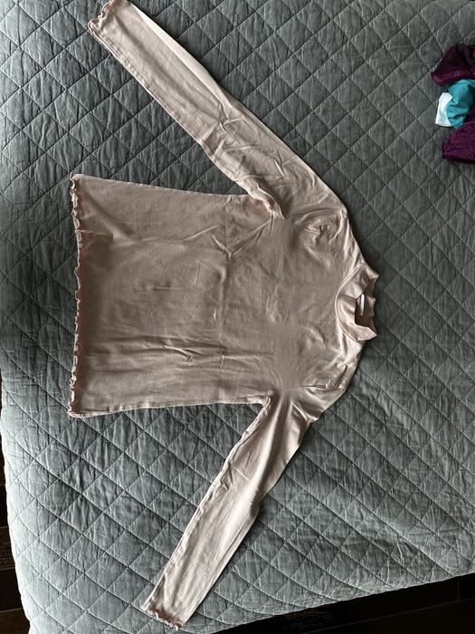 Светлорозова блуза тип поло- детска