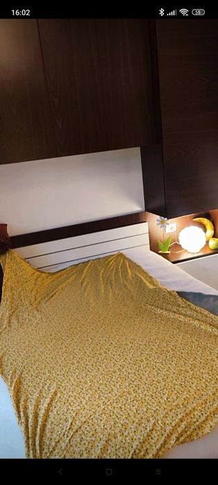 Lenjerie de pat imprimeu floral doua fete, 100%bumbac bio