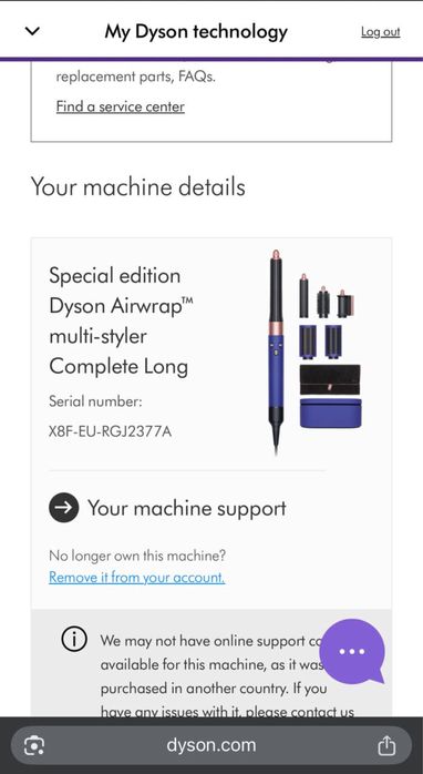 Dyson airwrap complete long