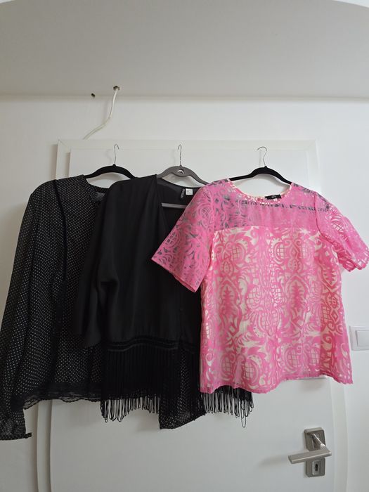 Lot de bluze L, + fusta Lycra  toate noi,