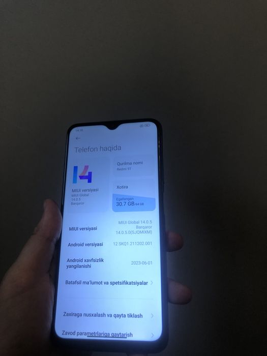 Redmi 9T xolati chotki