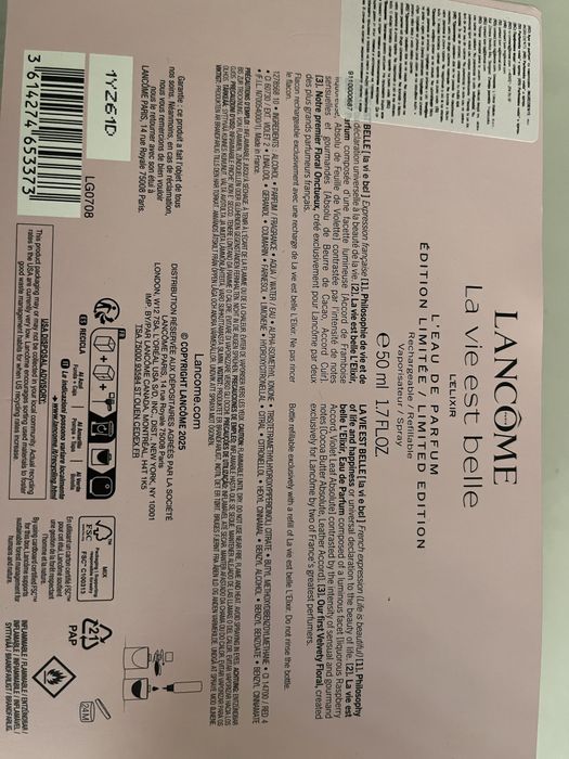 Lancome La vie est Belle Elixir 50 ml limited edition