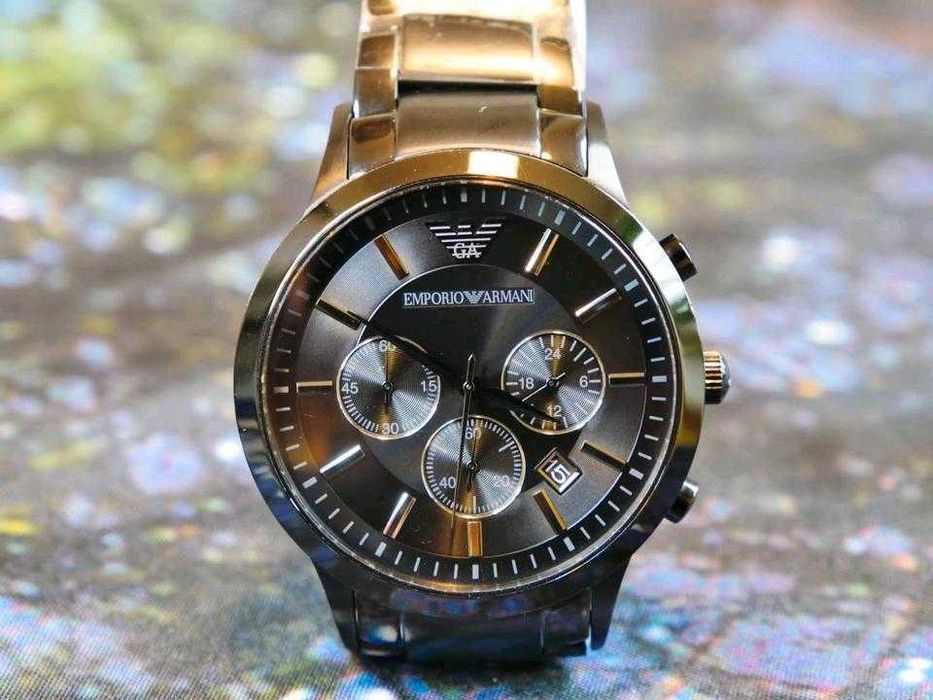 Ръчен часовник Armani AR 2453, матово черен