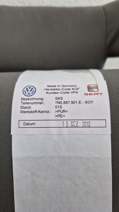 Tetiera copii VW Sharan Seat Alhambra 7N