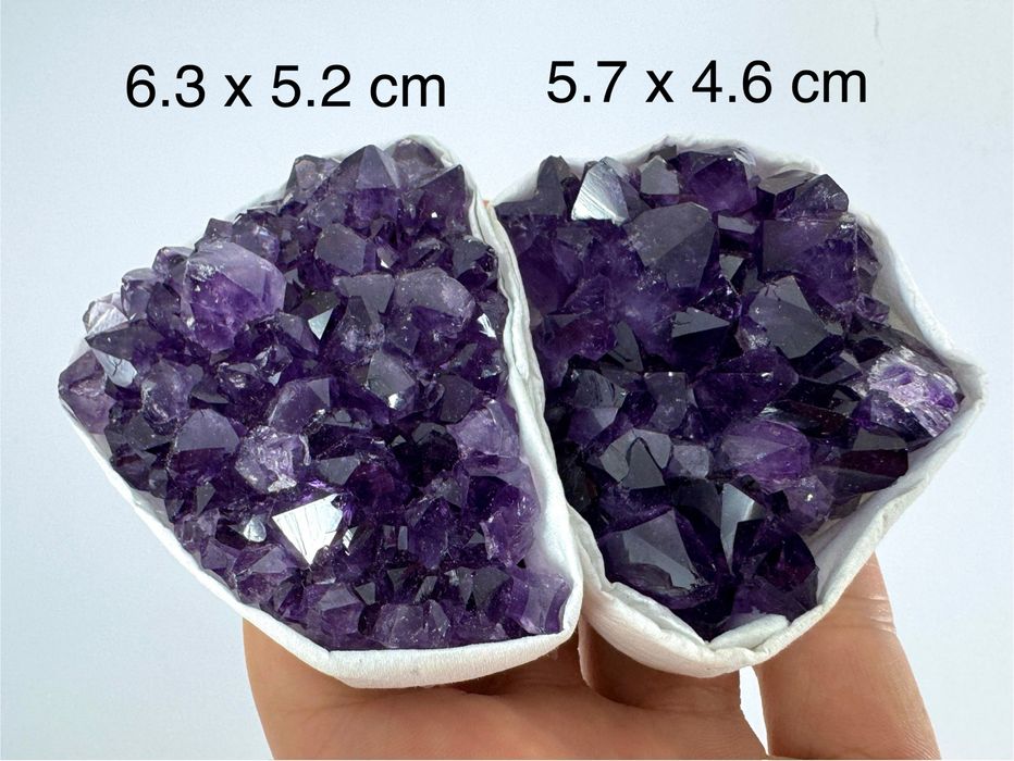 2бр Аметист Уругвай ,Минерали,Кристали Колекции,