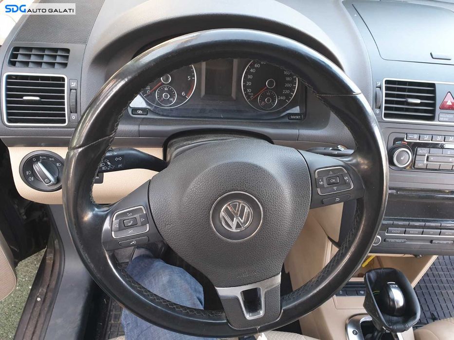 Volan Piele 3 Spite cu Comenzi FARA Airbag Volkswagen Touran 1T3 2010 - 2015 [C8094]