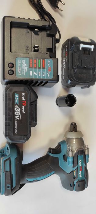 Комбиниран Акумулаторен Ударен Гайковерт KraftTRoyal