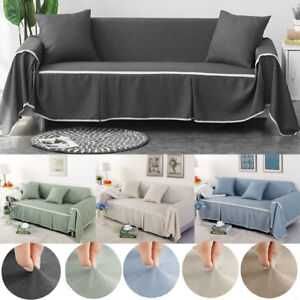 Калъфка за диван протектор ленена, размер 4места