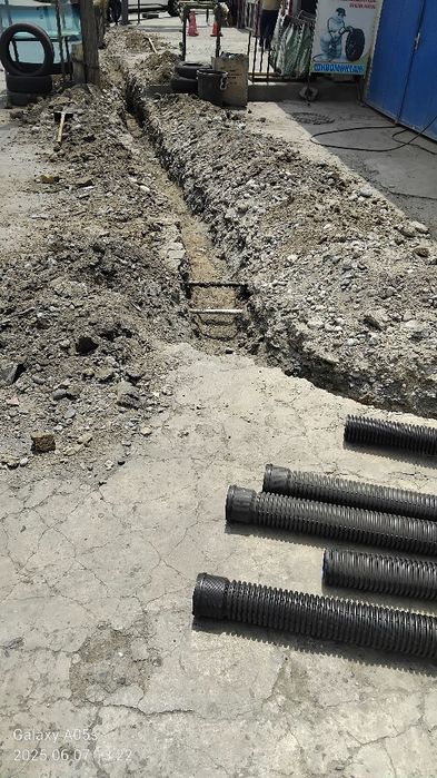 Transha qazish Padval kovlash Hovuz.  Quduq. Stachka. Shkaturka