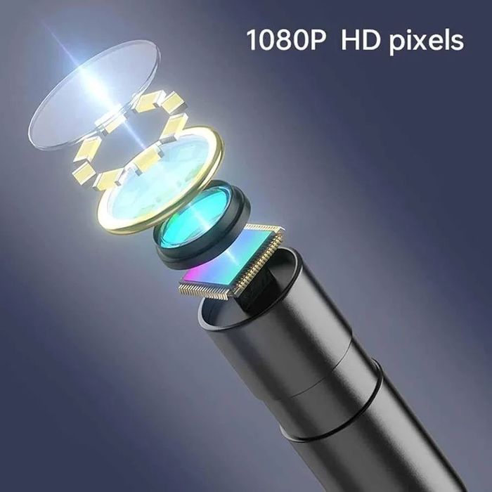 Ендоскопска камера двойна леща 4.3'' IPS екран 1080P Ендоскоп Бароскоп 1 метър кабел , ендоскоп за двигатели , тръби и други