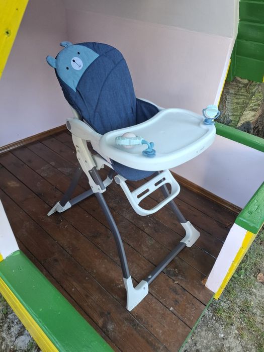 Scaun de masa bebelusi Wunderkid Happy, ursulerul albastru