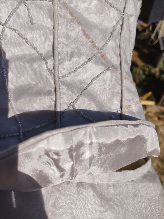 Rochie eleganta creatie unica model unicat XS S Gri Perlat