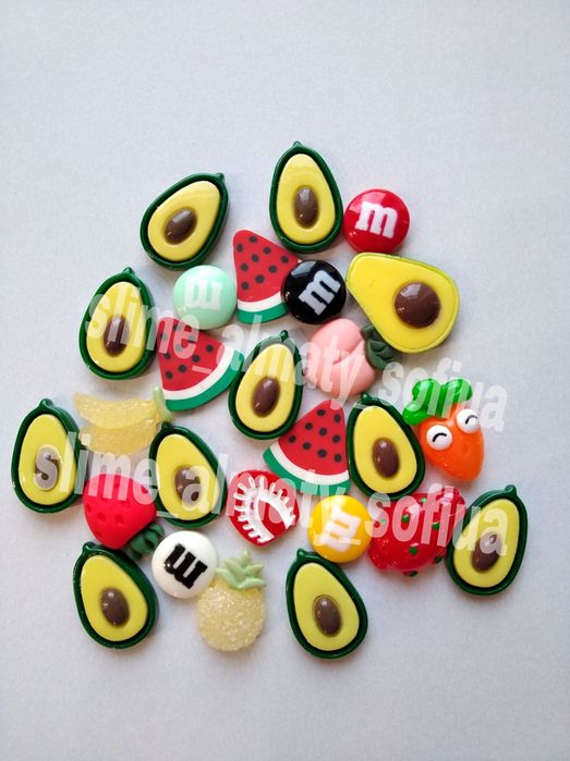 Фимо, блестки, шармы для слаймов