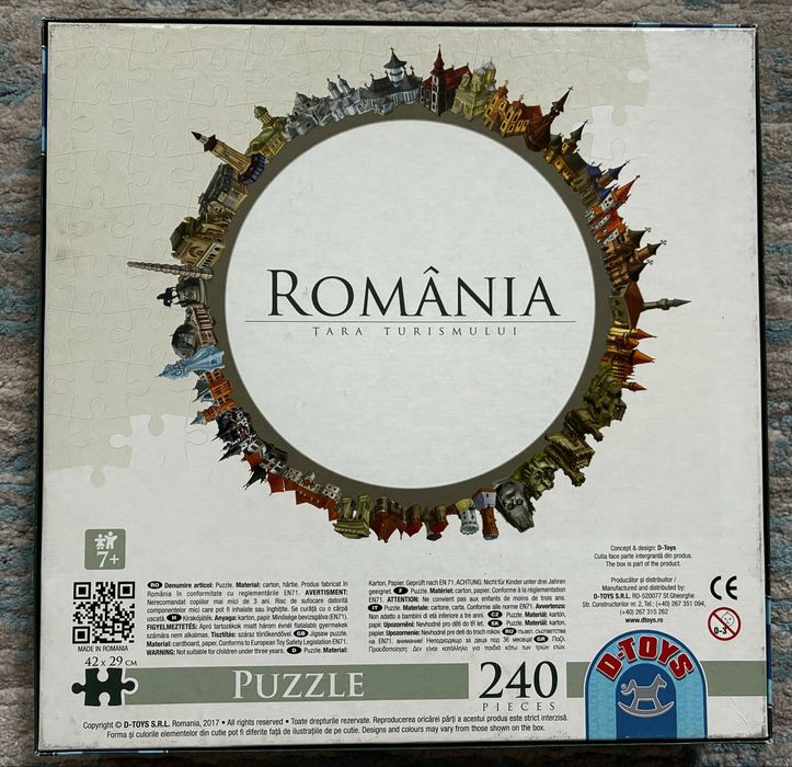 Set puzzle - cal murg 1000 piese si Romania 240 piese