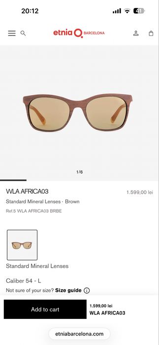Ochelari unisex etniaO BARCELONA WLA africa impecabili
