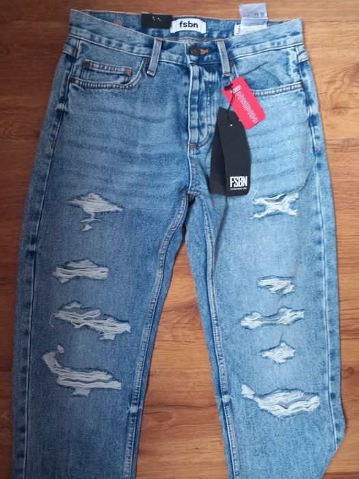 Нови мъжки дънки FSBN с накъсан ефект