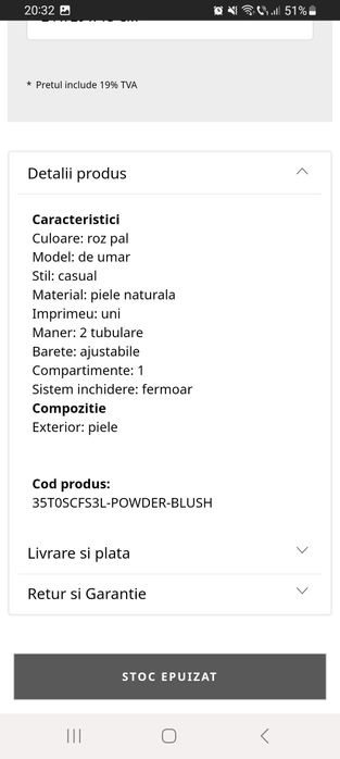 Vand geanta Michael Kors roz pal